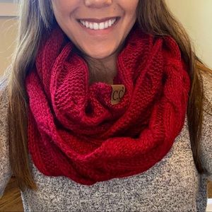 NWOT C.C. Red Scarf